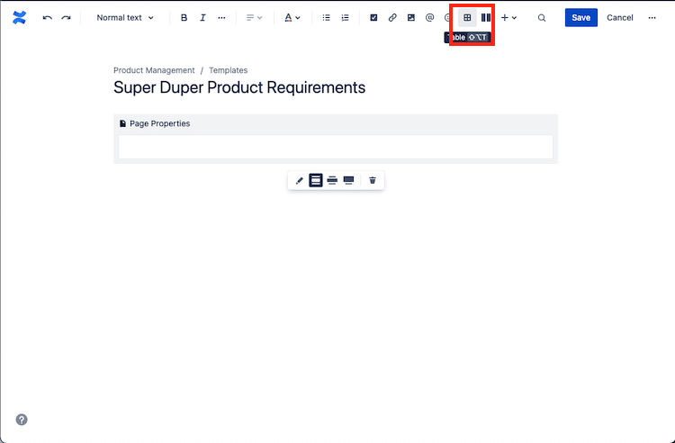 how to create a template in Confluence